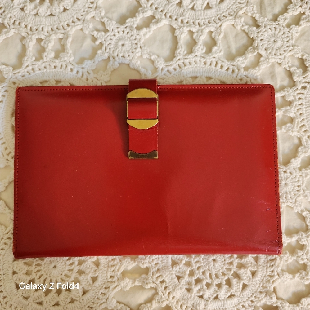 Passport Red Leather Accessory Vintage